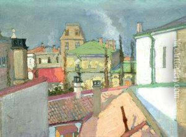 Odessa Oil Painting - Vladimir Baranoff-Rossine