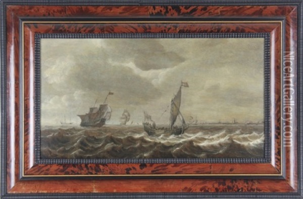 Marine Par Temps De Houle Oil Painting - Pieter Coopse