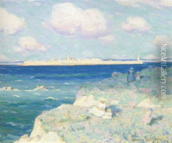 Saint-malo From The Cliffs Of Siant-briac Oil Painting - Clarence Alphonse Gagnon