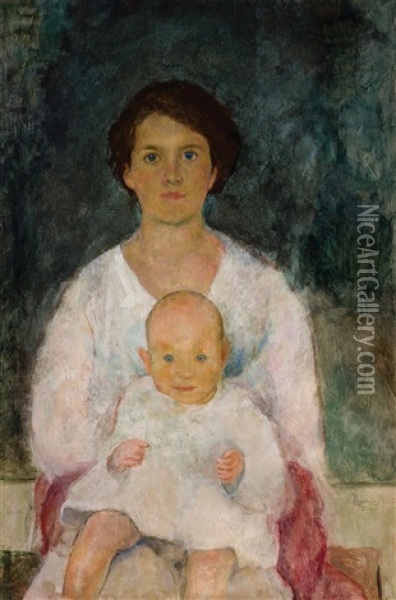 Mother And Child Oil Painting - Charles Webster Hawthorne