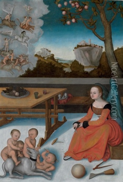 Melancholia Oil Painting - Lucas Cranach the Elder