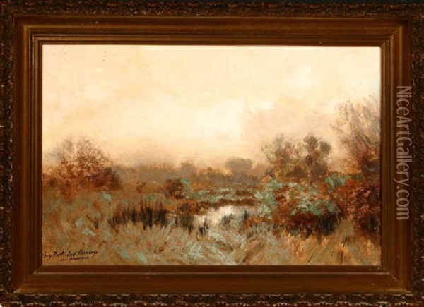 Stream In Landscape Oil Painting - Charles Partridge Adams