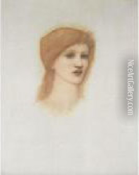 Portrait Of Bessie Keene, Study For Vespertina Quies Oil Painting - Sir Edward Coley Burne-Jones