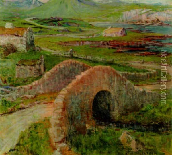 Road Round, Ireland Oil Painting - Marian T. MacIntosh