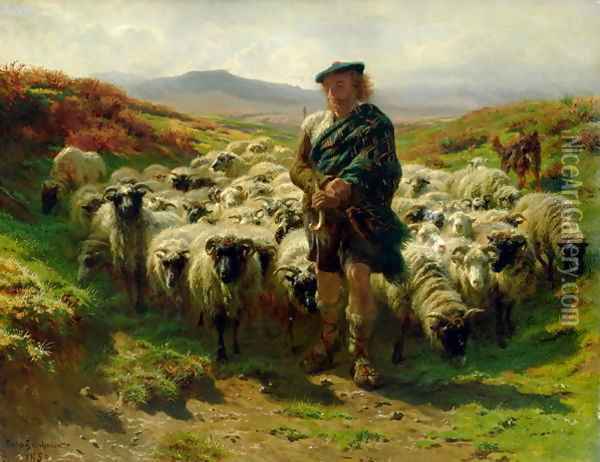 The Highland Shepherd 1859 2 Oil Painting - Rosa Bonheur