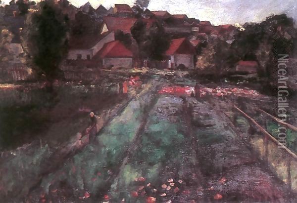 View with the Mount Szamarhegy 1930 Oil Painting - Maerten Jacobsz Van Heemskerch