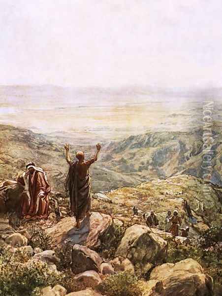 Balaam blessing Israel Oil Painting - William Brassey Hole