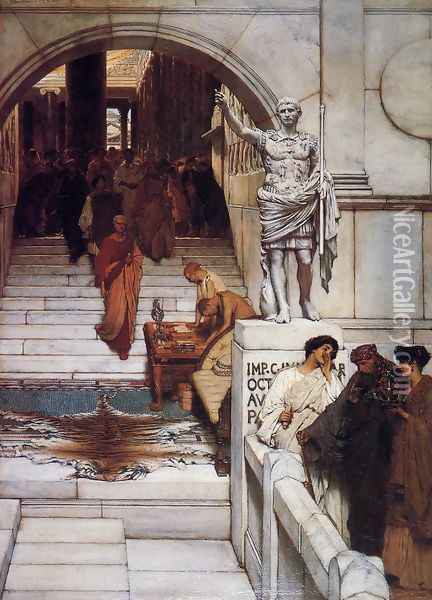 An Audience at Agrippa's Oil Painting - Sir Lawrence Alma-Tadema