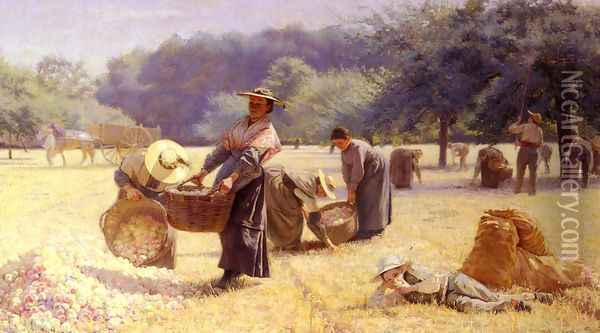 La Vendange De Pommes (The Apple Harvest) Oil Painting - Istres Contencin