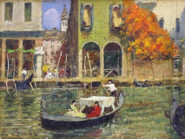 Scorcio A Venezia Oil Painting - Erma Zago