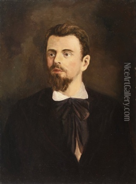 Portrait Of A Man Oil Painting - Karel Purkyne