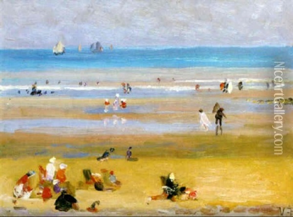 Mer-sur-mer Oil Painting - Vilhelm Holmgren