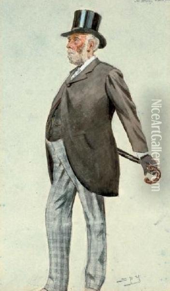 The Rt. Hon. Sir Henry Aubrey-fletcher, 4th Bart Oil Painting - Leslie Ward
