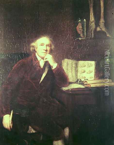 Portrait of John Hunter 1728-1793 after Sir Joshua Reynolds 1723-92 1813 Oil Painting - John Jackson