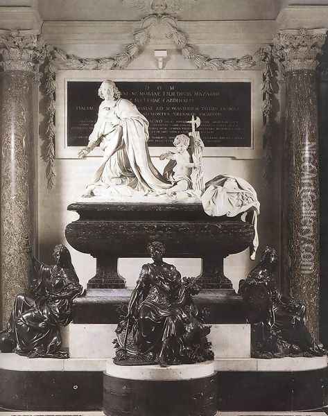 Funeral Monument of Mazarin Oil Painting - Antoine Coysevox