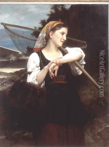 Daughter of Fisherman 1872 Oil Painting - William-Adolphe Bouguereau