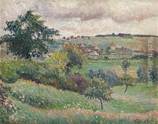 Eragny Oil Painting - Lucien Pissarro