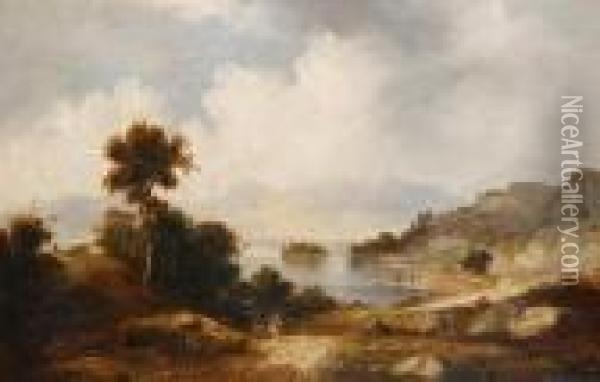 A Lakeland View Oil Painting - Alexander Nasmyth