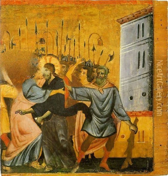 Betrayal of Christ Oil Painting - Guido Da Siena