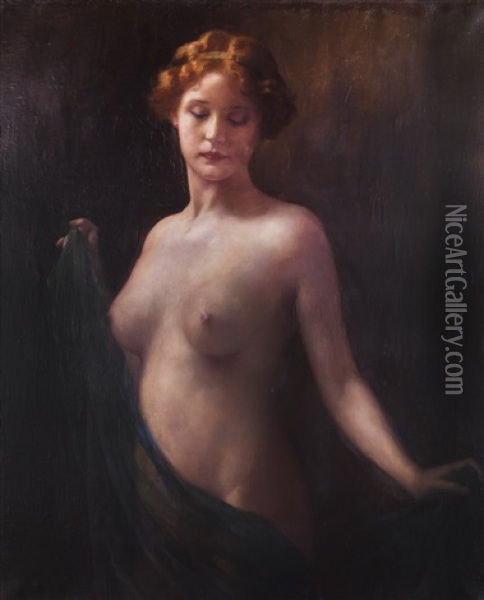 Female Nude Oil Painting - Otto Theodore Gustav Lingner