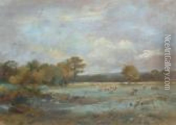 The Water Meadows Oil Painting - Arthur James Stark