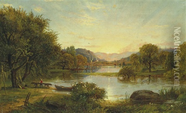Spring Scene (no. 2) Oil Painting - Jasper Francis Cropsey