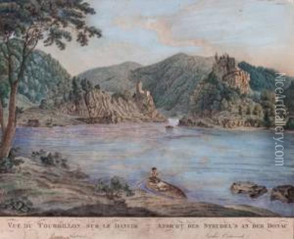 Ansicht Des Strudels An Der Donau In Niederosterreich Oil Painting - Joseph Steingrubel