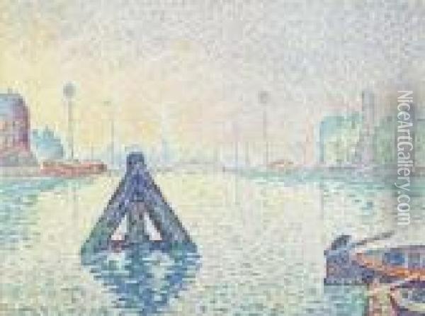 Image Trimmed 30.5x41 Cm, Fixed 
On Thick Wove Paper 50x65cm. Stamp With Sail Boat And Signature Lower 
Left: P. Signac. Numbered Lower Right With Publisher Stamp: Gp. Framed Oil Painting - Paul Signac