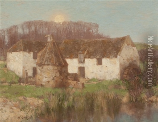 A French Mill Oil Painting - David Gauld