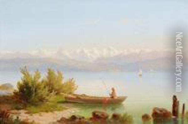 Amgenfersee Oil Painting - Ferdinand Sommer