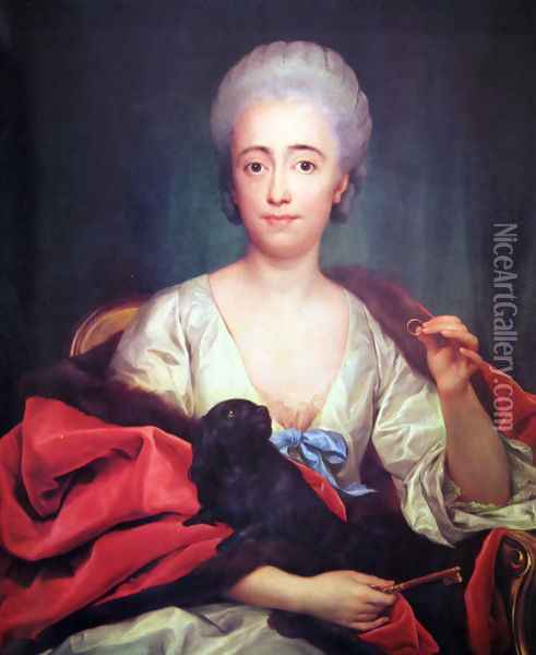 Mariana de Silva y Sarmiento, Duchess of Huescar Oil Painting - Anton Raphael Mengs