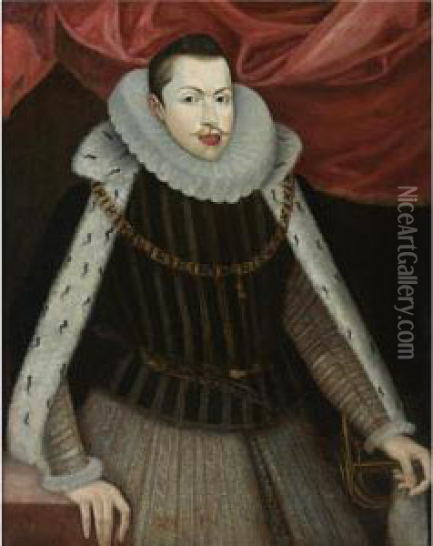 Portrait Of Philip Iii, King Of Spain (1578-1621) Oil Painting - Juan Pantoja de la Cruz