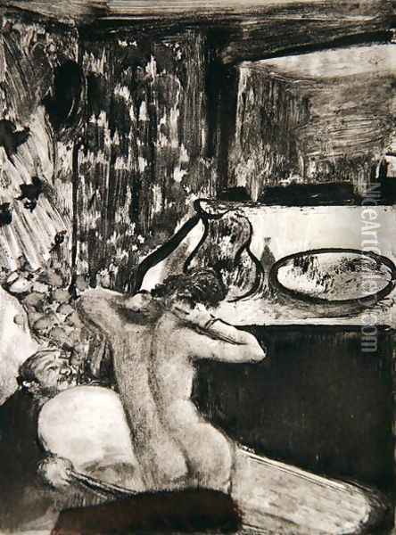 Illustration from 'La Maison Tellier' by Guy de Maupassant (1850-93), 1933 Oil Painting - Edgar Degas