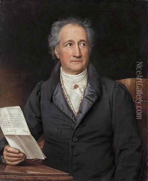 Johann Wolfgang von Goethe 1828 Oil Painting - Joseph Karl Stieler
