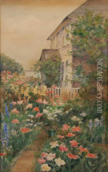 Nantucket Garden Oil Painting - Carroll Butler Brown