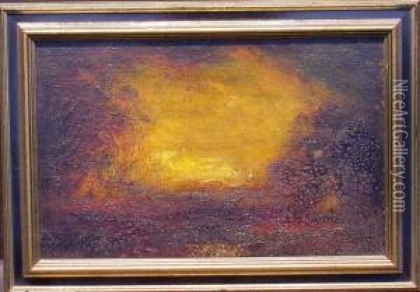 Sunset Landscape Oil Painting - Ralph Albert Blakelock