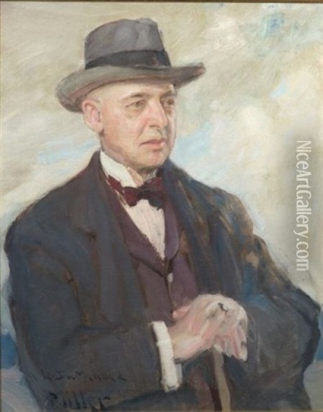 Portrait Of Dr. Mendez Oil Painting - Richard Edward Miller