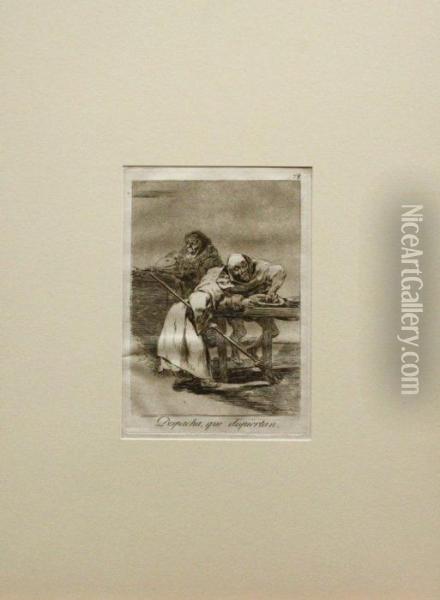 No Te Escaparas Oil Painting - Francisco De Goya y Lucientes