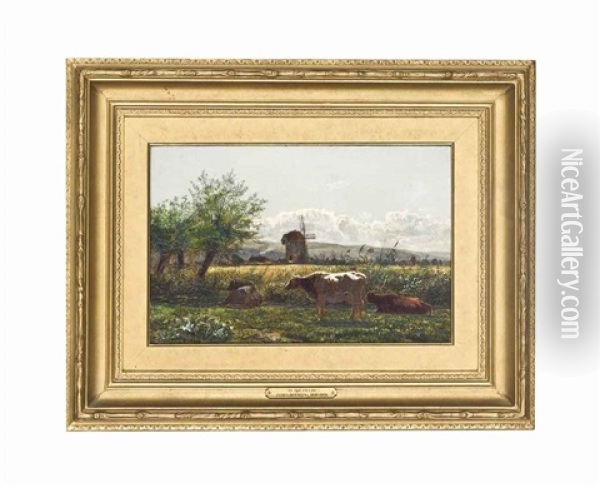In The Fields Oil Painting - James Doubting