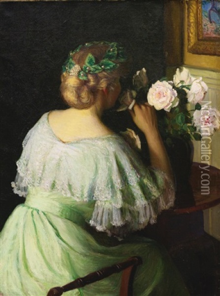 The Scent Of Roses Oil Painting - Lilla Cabot Perry