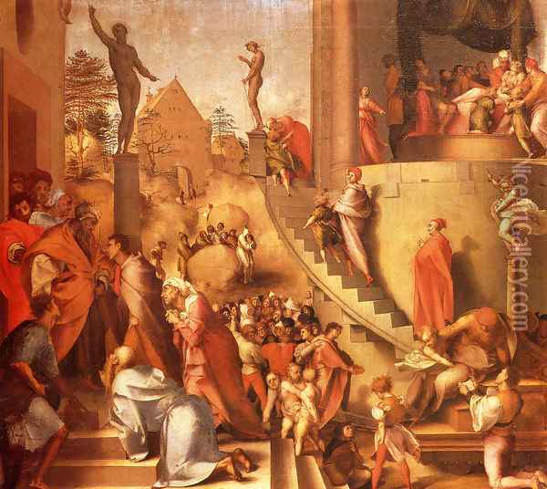 Joseph With Jacob In Egypt Oil Painting - (Jacopo Carucci) Pontormo