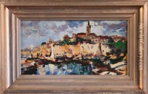 Village En Bord De Mer Oil Painting - Max Jacob
