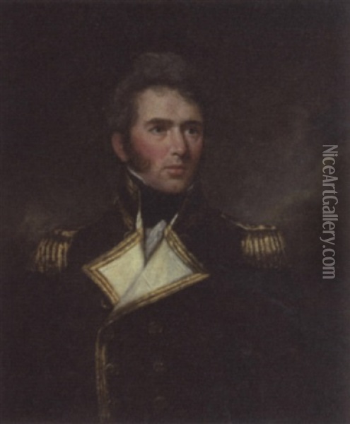 Portrait Of Captain Edward Brace Oil Painting - James (Thomas J.) Northcote