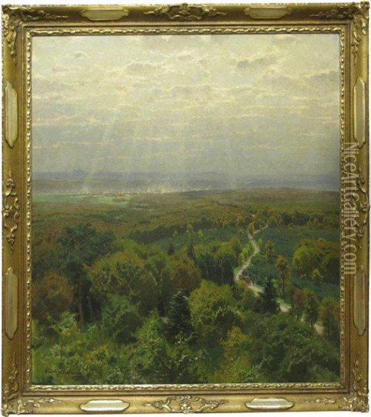 Landschaft Bei Goppingen Oil Painting - Carl Julius Ludwig