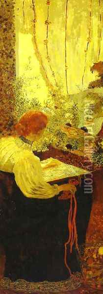 Tapestry or Embroiderers (La Tapisserie ou Les Brodeuses) 1895 Oil Painting - Jean-Edouard Vuillard