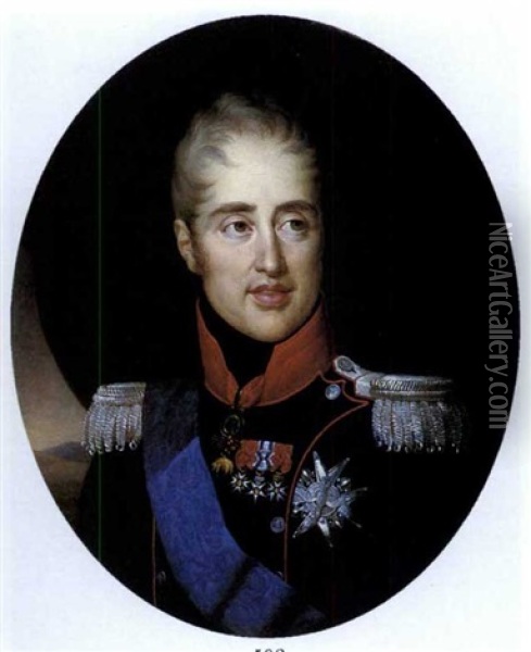 Portrait Du Comte D'artois, Futur Charles X Oil Painting - Francois-Louis Gounod