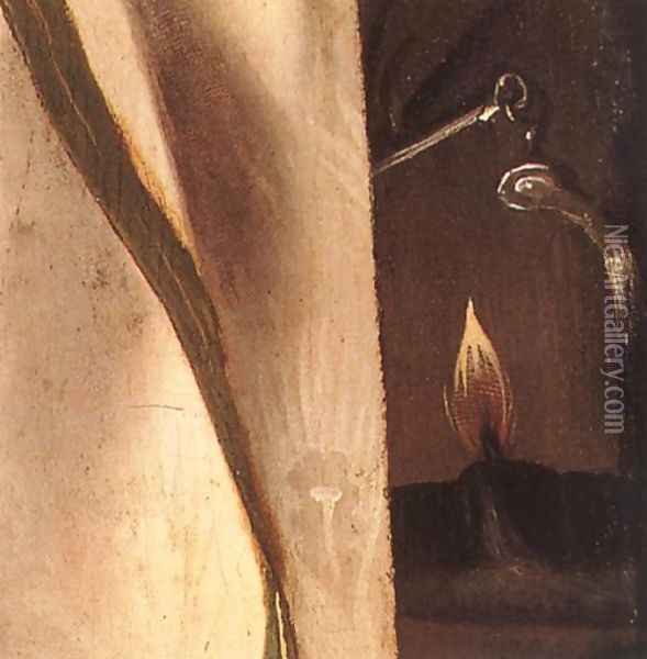 Portrait of a Man (detail) 1506-10 Oil Painting - Lorenzo Lotto