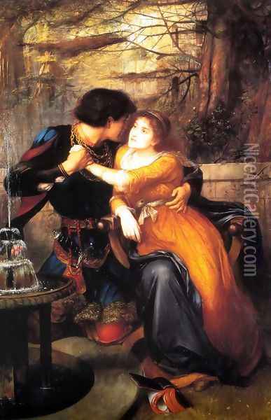 Paolo and Francesca Oil Painting - Edward Charles Halle