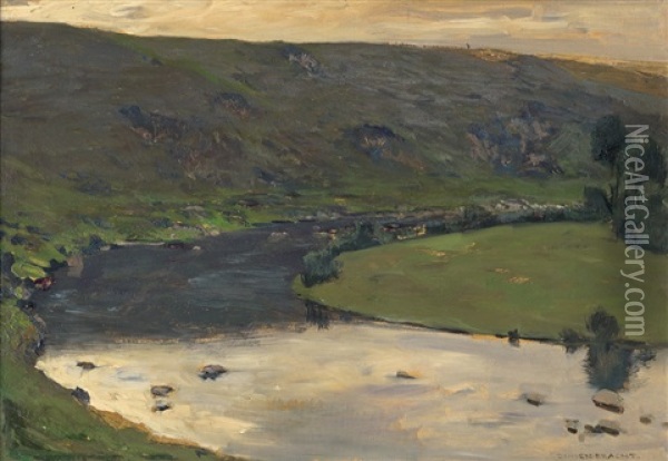 Flusslauf In Der Schwabischen Alb Oil Painting - Eugen Felix Prosper Bracht