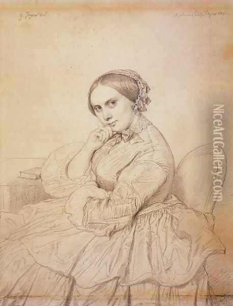 Madame Jean Auguste Dominique Ingres, born Delphine Ramel Oil Painting - Jean Auguste Dominique Ingres